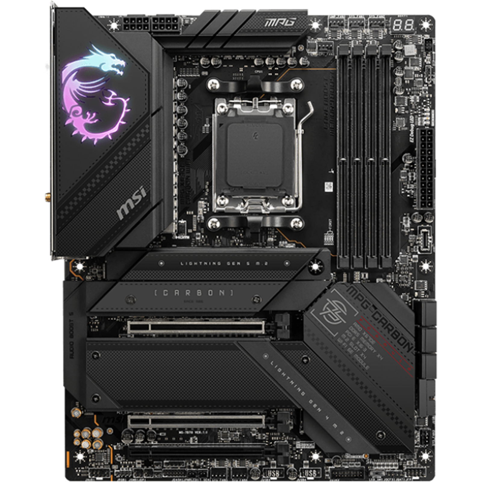 Buy the MSI MPG X670E CARBON WIFI ATX Motherboard For AMD Ryzen 7000