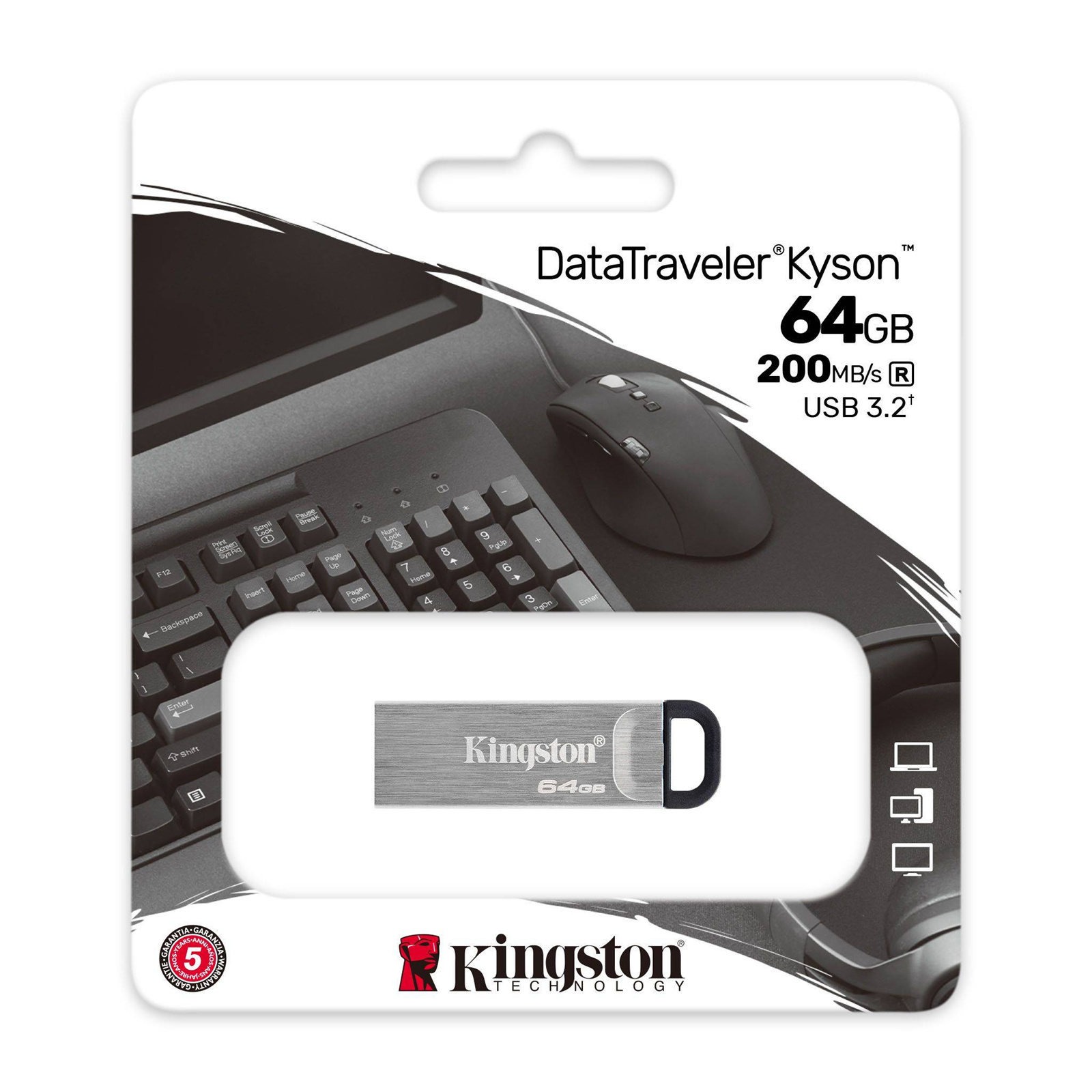 Buy the Kingston DataTraveler Kyson USB 3.2 Flash Drive - 64GB, with ...