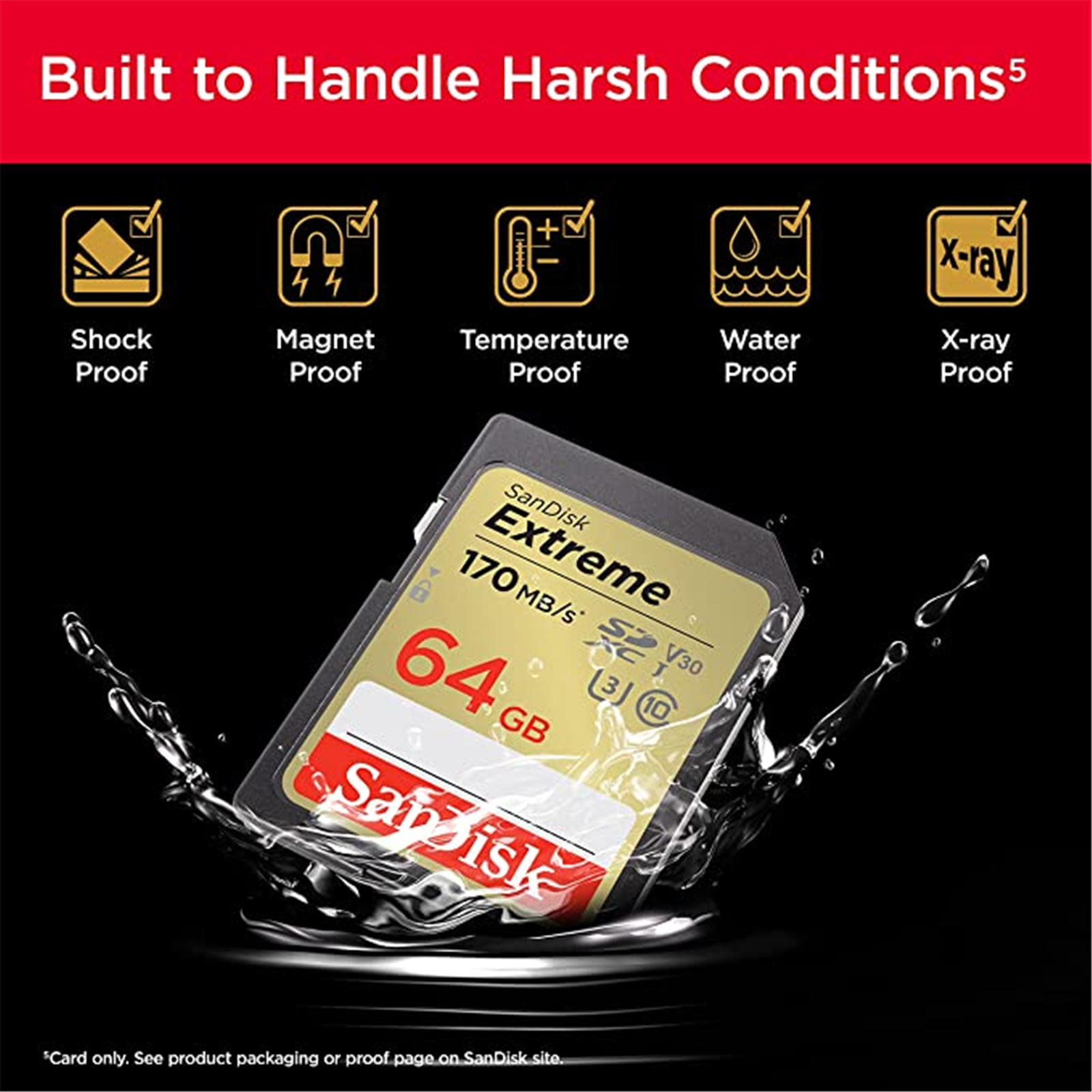 Buy the SanDisk Extreme 64GB 170MB/s UHS3,SDXC SD Card Great for