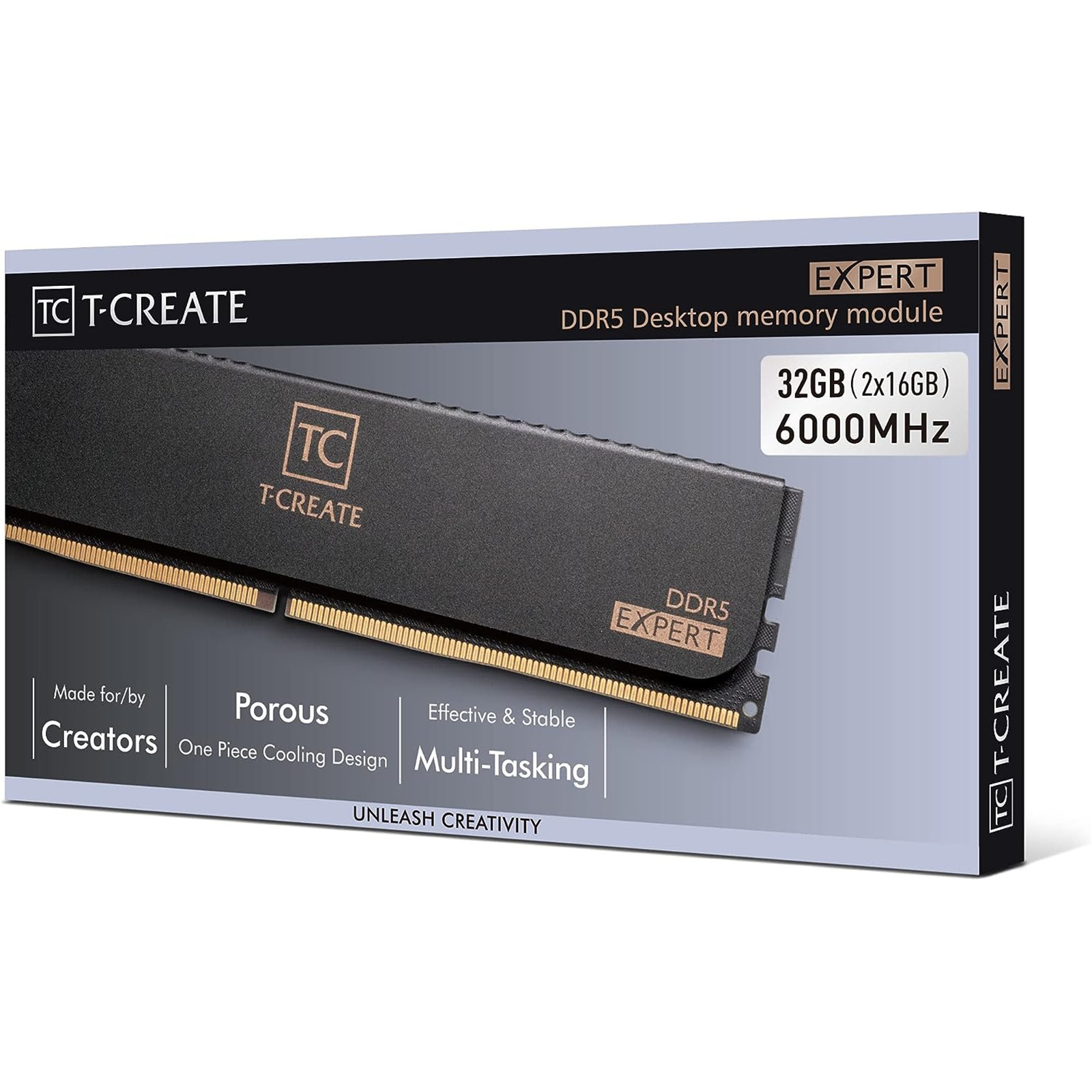 メモリー T-CREATE EXPERT 32GB DDR5 6000MHz EXPERT DDR5 DESKTOP MEMORY BLACK 32GB(2x16GB) 6000MHz CL38