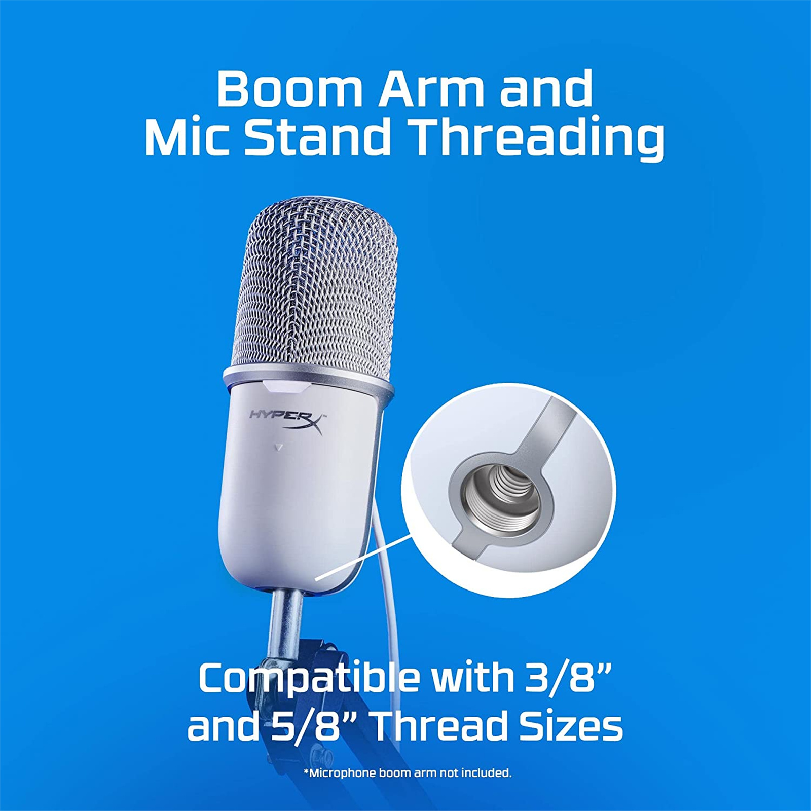 Buy the HyperX SoloCast USB Standalone Microphone White ( 519T2AA