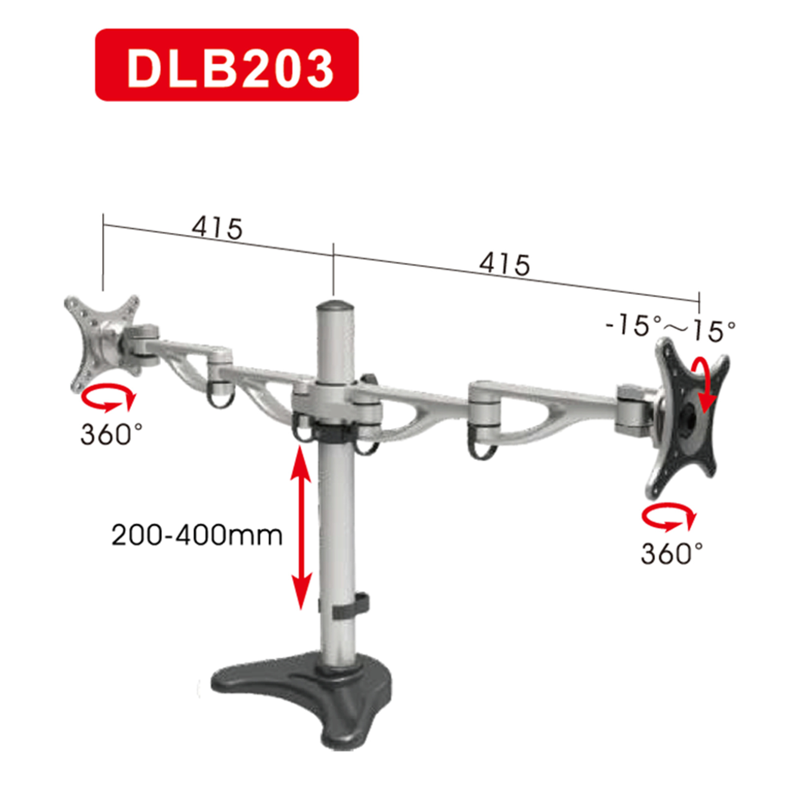 Buy the Loctek Eco Mount, 10"27" Dual Monitor Desk Mount, Ergonomic