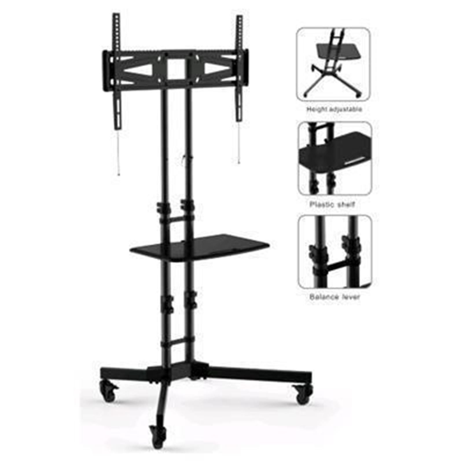 Buy the Loctek TV Cart 32"65" Mobile Trolley, Max Load 40kg Height