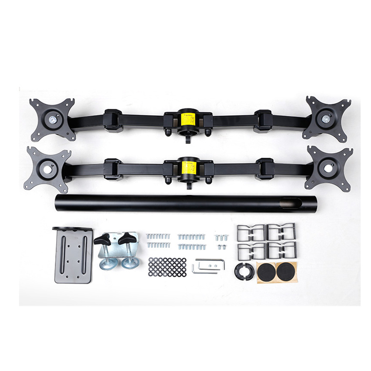 Loctek Eco Mount, 10"-30" Quad Monitors Ergonomic Swivel Arm - VESA 75 & 100mm - Capacity 10KG - Adjust -85 -15deg - 5 Years Warranty