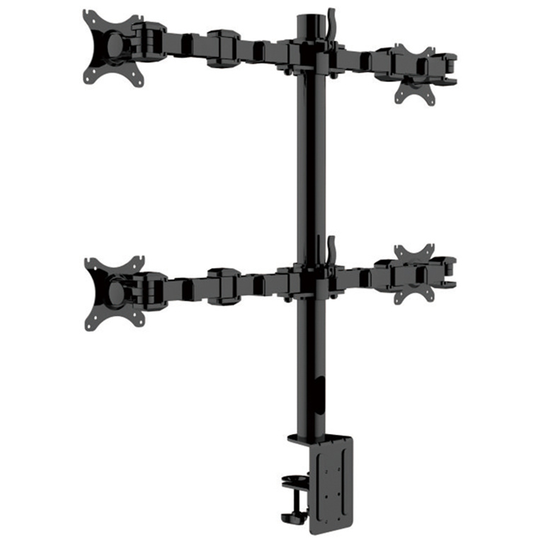 Loctek Eco Mount, 10"-30" Quad Monitors Ergonomic Swivel Arm - VESA 75 & 100mm - Capacity 10KG - Adjust -85 -15deg - 5 Years Warranty