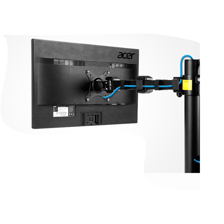 Loctek Eco Mount, 10"-30" Quad Monitors Ergonomic Swivel Arm - VESA 75 & 100mm - Capacity 10KG - Adjust -85 -15deg - 5 Years Warranty