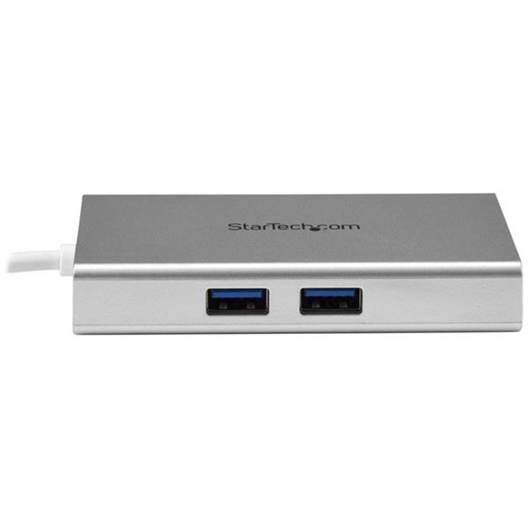 StarTech.com USB-C Multiport Adapter - USB-C Travel Docking Station with 4K HDMI - White 60W Power Delivery Pass-Through - GbE - 2pt USB-A 3.0 Hub - Portable Mini USB Type-C Dock for Laptop