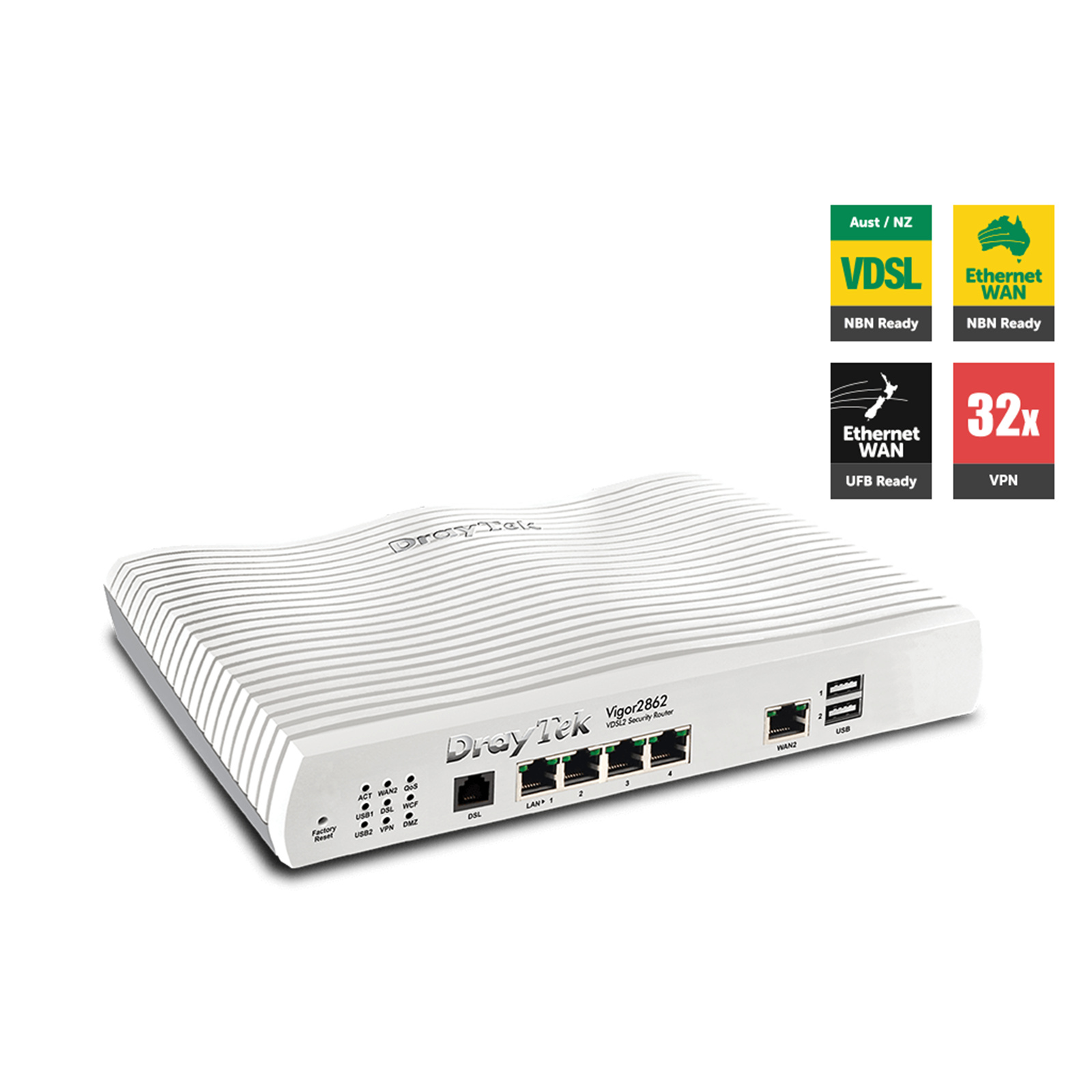 Buy the DrayTek Vigor2862 ADSL/VDSL/UFB Modem Router with VPN Gateway
