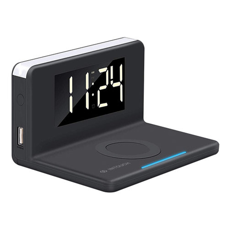 Buy the In Touch Alarm Clock with Wireless Charger Black ( ITWCC3038