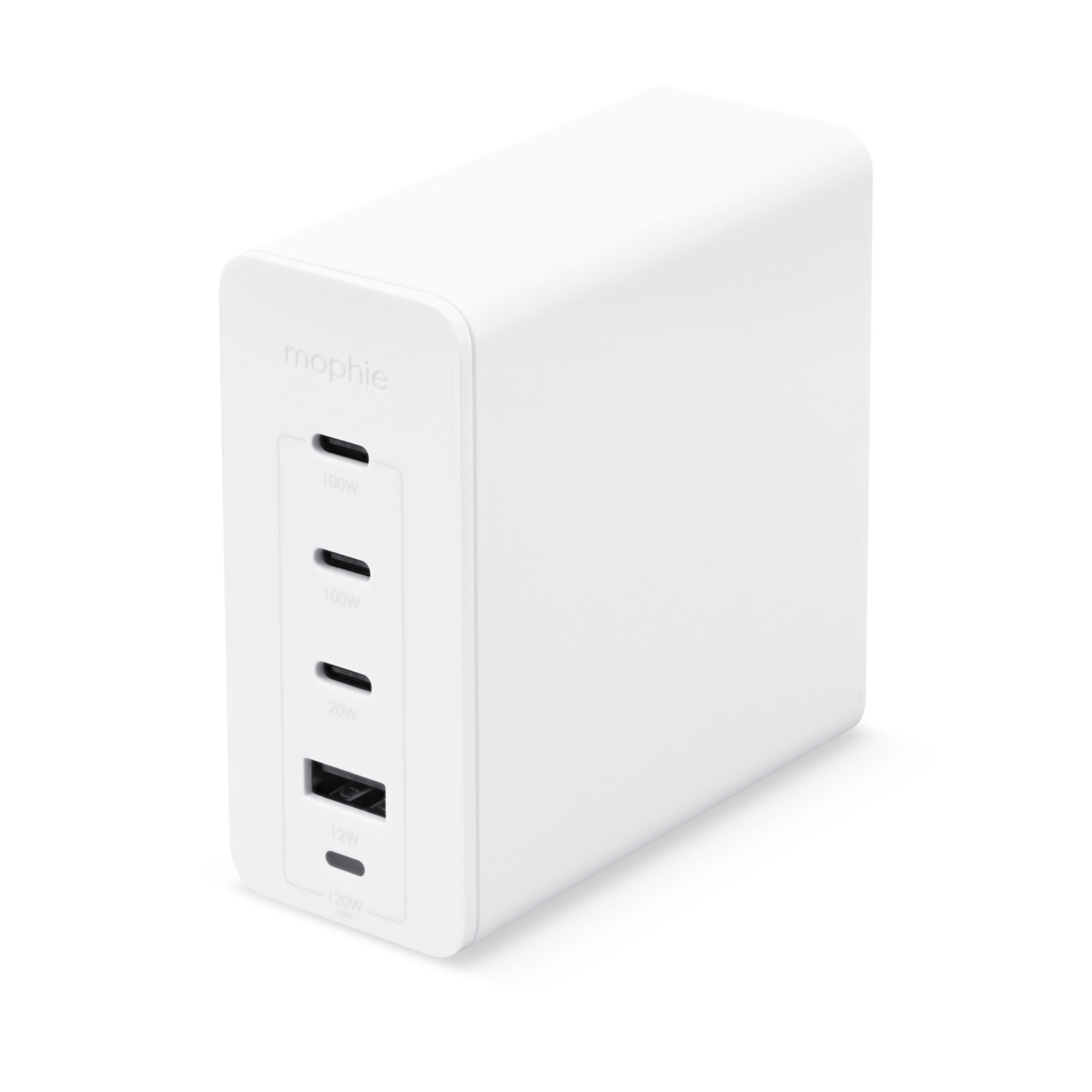 Buy the Mophie 120W USBC PD GaN Wall Charger White, Compact Size, Up