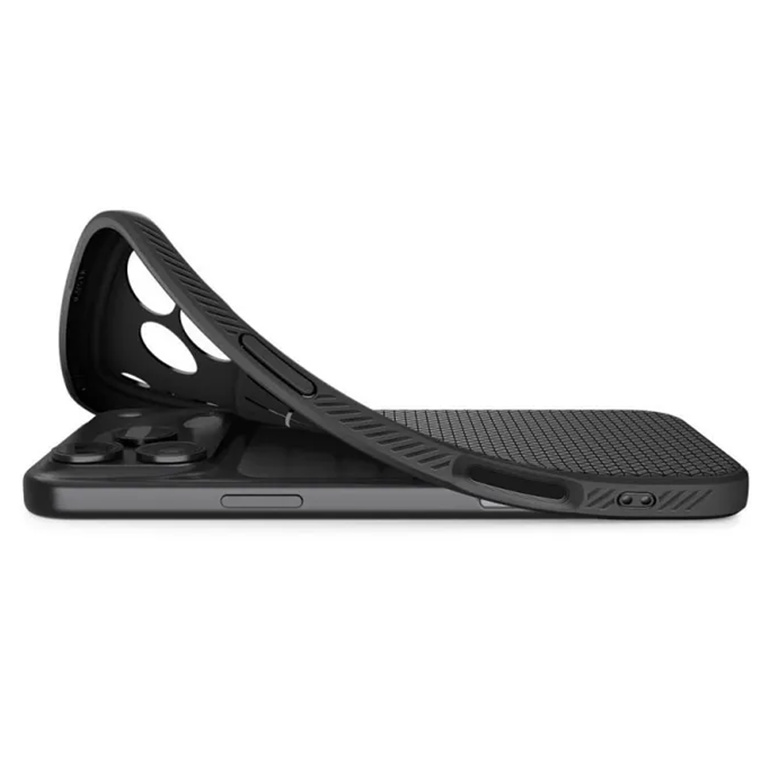Spigen iPhone 17 Pro (6.3") Liquid Air Case - Matte Black Slim - Form-fitted - Lightweight - Premium Matt TPU Case - Easy Grip Design