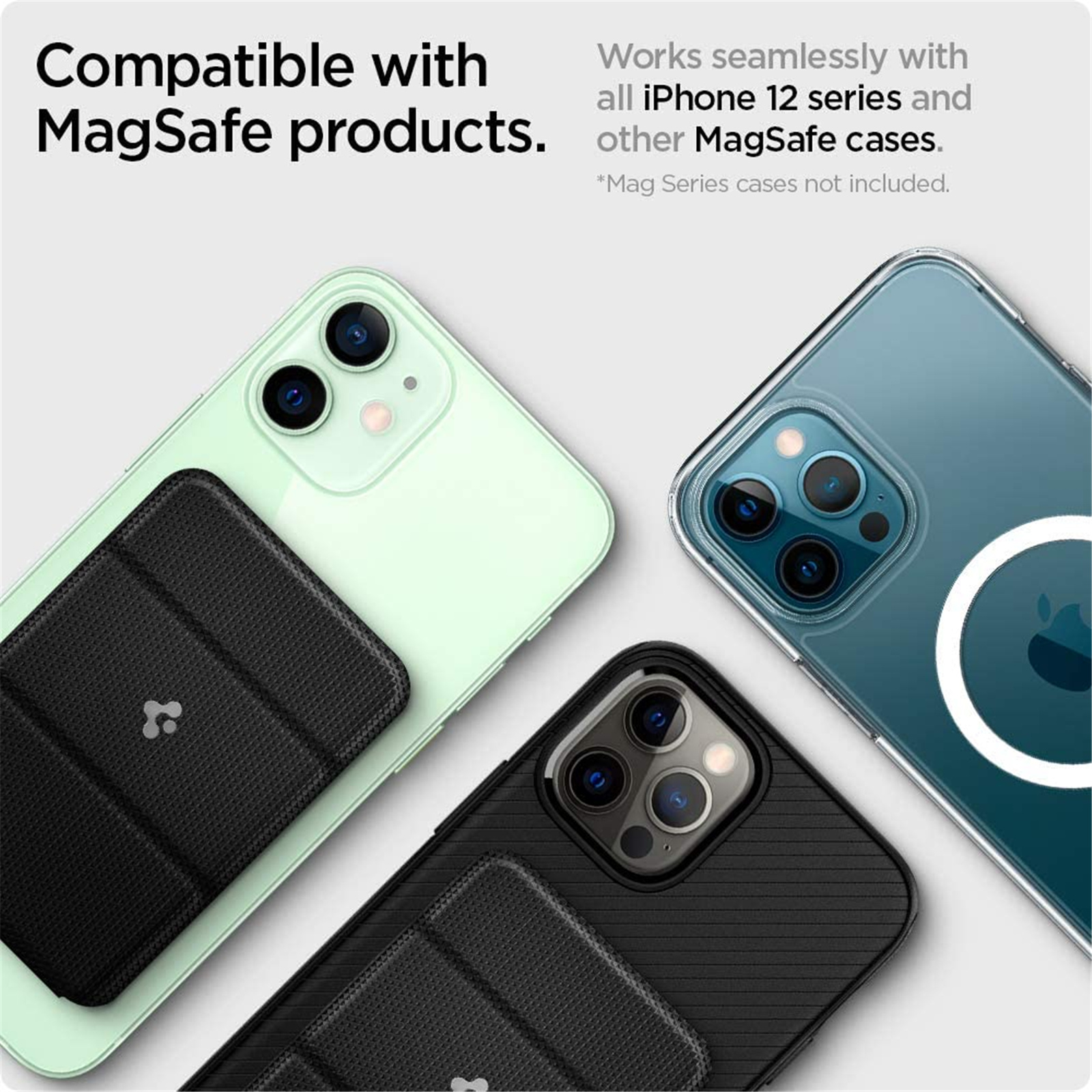 Buy the Spigen MagSafe Card Holder Smart Fold Wallet Black