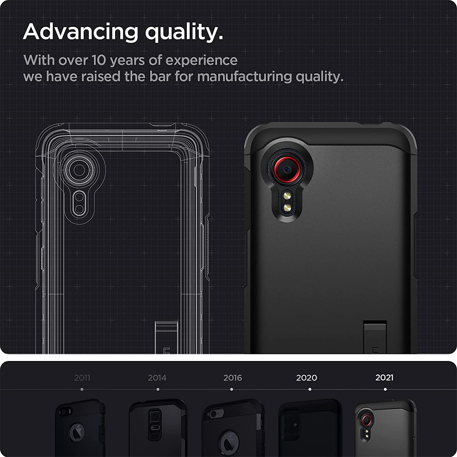 Buy the Spigen Galaxy XCover 5 (2021) Tough Armor Case Black, DROP