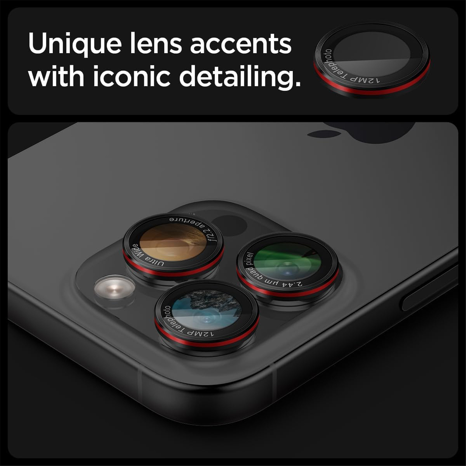 Spigen iPhone 17 Pro Max/Pro & 16 Pro Max/Pro & 15 Pro Max/Pro Premium Tempered Camera Lens Protector Pro - 2 Pack, Crystal Clear