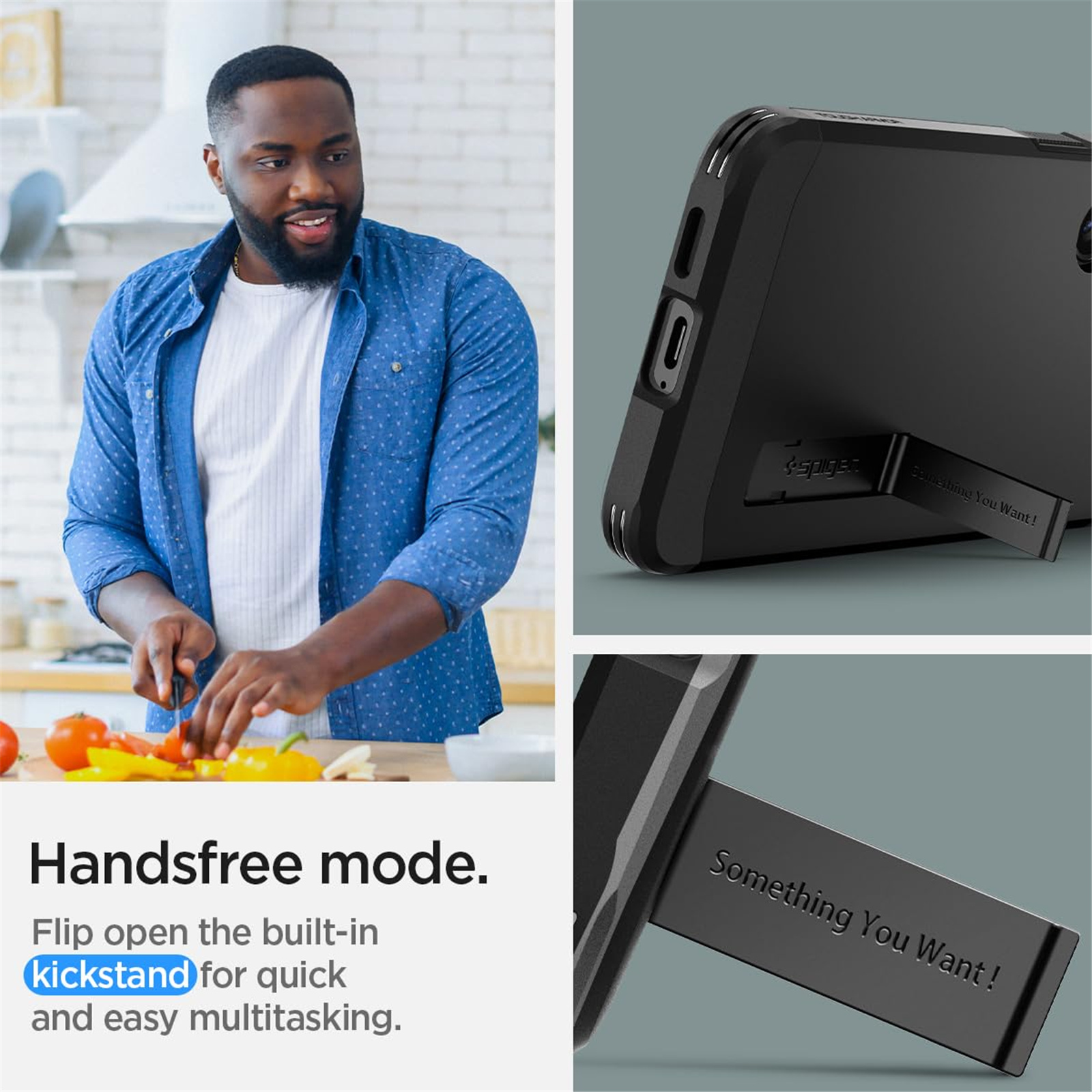 Spigen Galaxy S24 5G Tough Armor Case - Black HEAVY DUTY - 3-Layer Extreme Protection - Air Cushion Technology