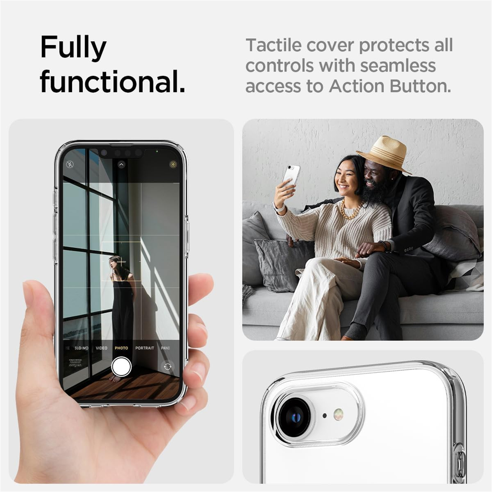 Spigen iPhone 16e (6.1") Liquid Crystal MagFit Case - Crystal Clear ULTRA-THIN - Premium TPU Super Lightweight, MagSafe Compatibility - Exact Fit - Absolutely NO Bulkiness Soft Case