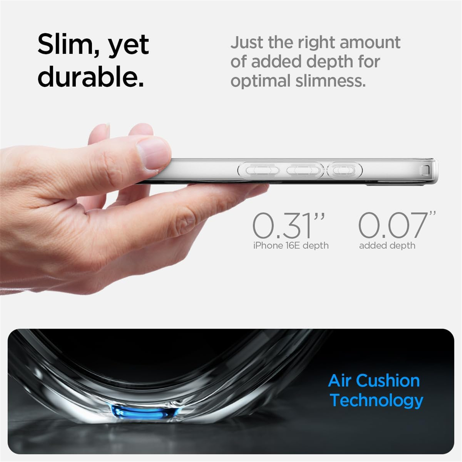 Spigen iPhone 16e (6.1") Liquid Crystal MagFit Case - Crystal Clear ULTRA-THIN - Premium TPU Super Lightweight, MagSafe Compatibility - Exact Fit - Absolutely NO Bulkiness Soft Case