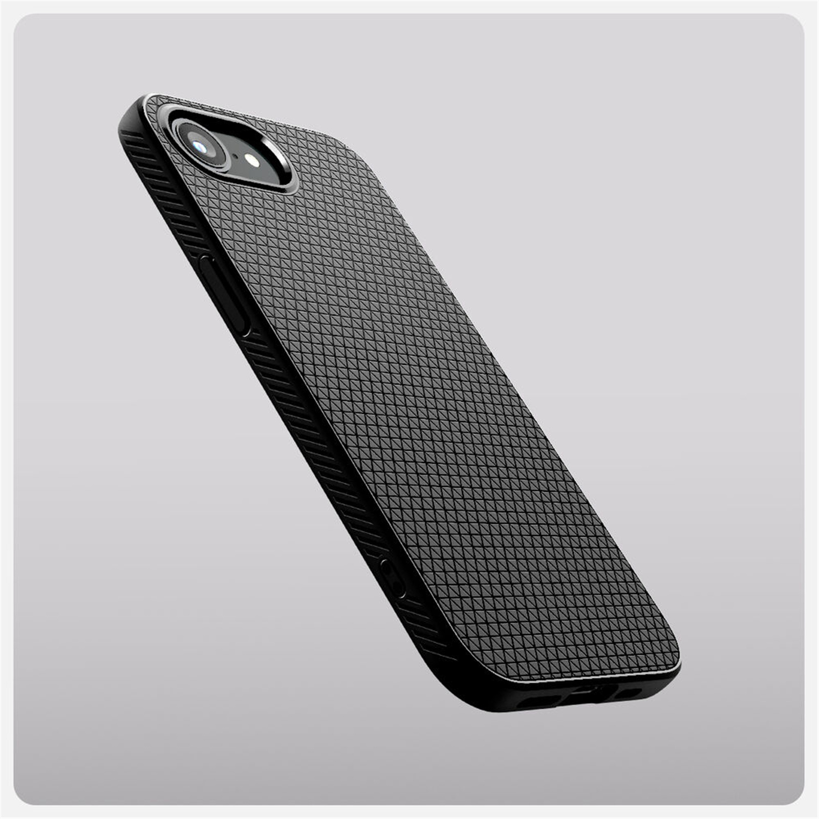 Spigen iPhone 16e (6.1") Liquid Air Case - Matte Black Slim - Form-Fitted - Lightweight - Premium Matt TPU Case - Easy Grip Design - ACS05037