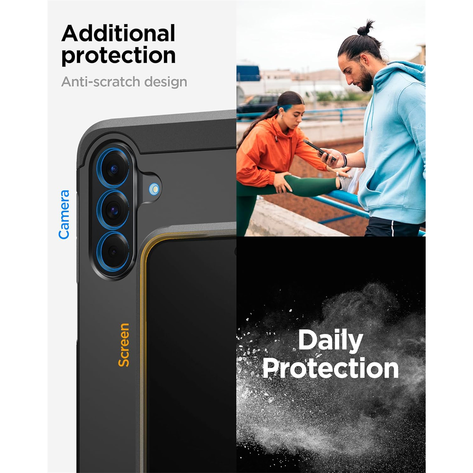 Spigen Galaxy A56 5G (2025) Tough Armor Case - Black HEAVY DUTY - 3-Layer Extreme Protection - Air Cushion Technology