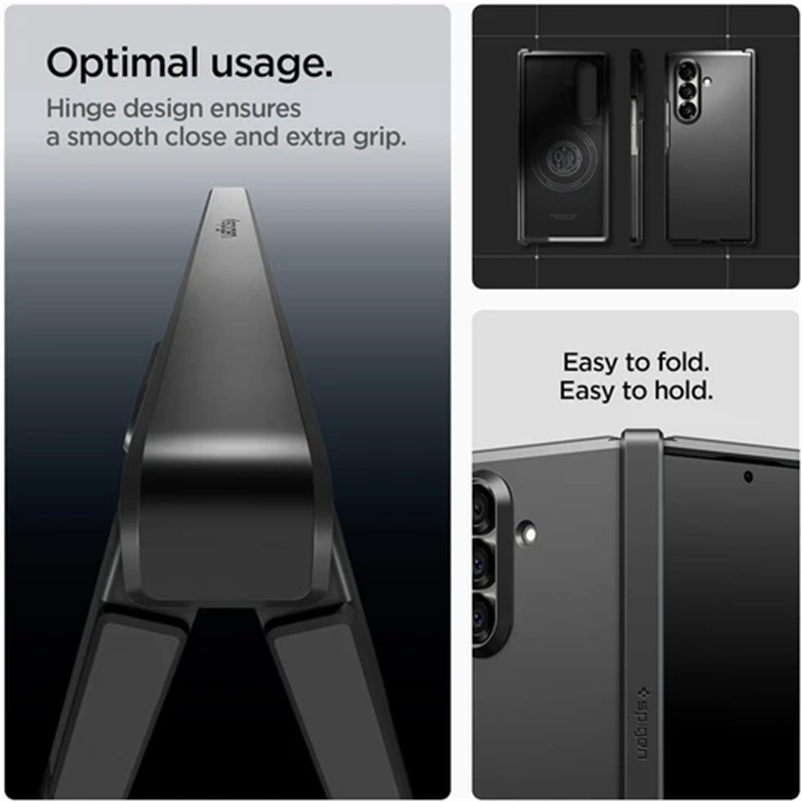 Spigen Galaxy Z Fold7 5G Tough Armor Pro MagFit Case - Black - MagSafe Compatible, Extreme Impact Foam - Air Cushion Technology - New Edge Protection Technology