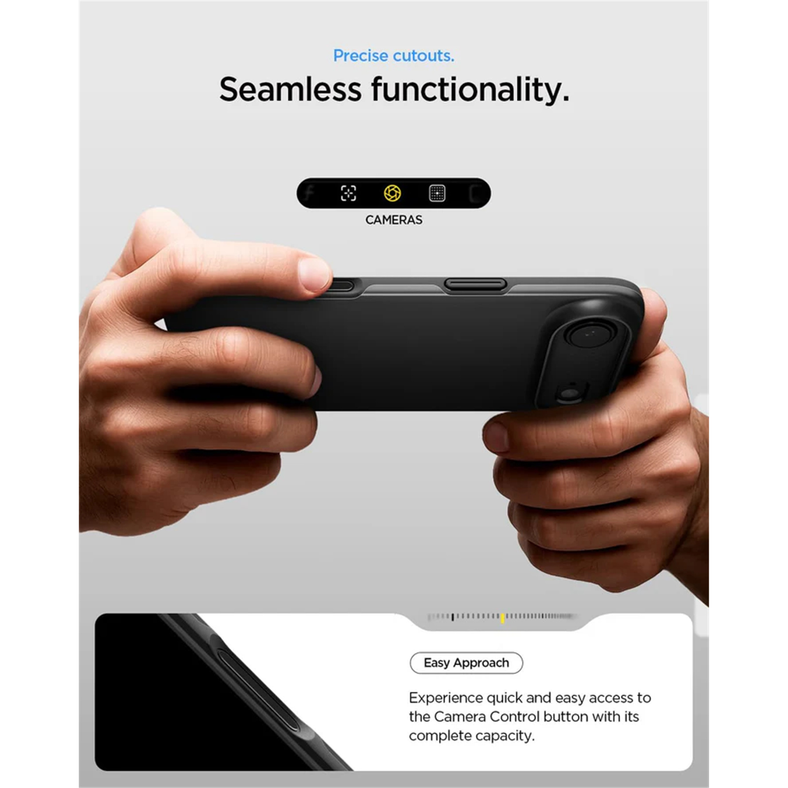 Spigen iPhone Air (6.5") Thin Fit MagFit Case - Black Compatible with Magsafe Charging & Magsafe Accessories - Slim Thin FIt Design