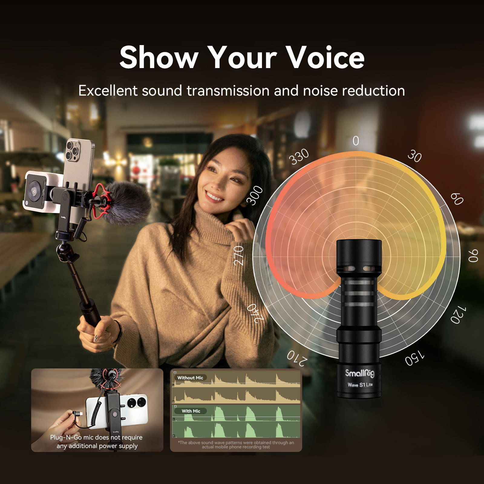 SmallRig Smartphone Vlog Tripod Kit VK-50 Advanced Version - Combines the functions of a tripod and selfie stick. Compact and portable