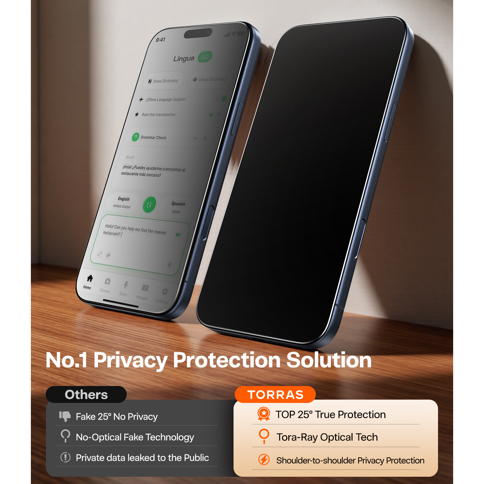 Torras iPhone Air (6.5") 2025 Premium Tempered Privacy Glass Screen Protector - Black , Include Installation Kit, Easy to Apply, Anti-Spy (1Pack)