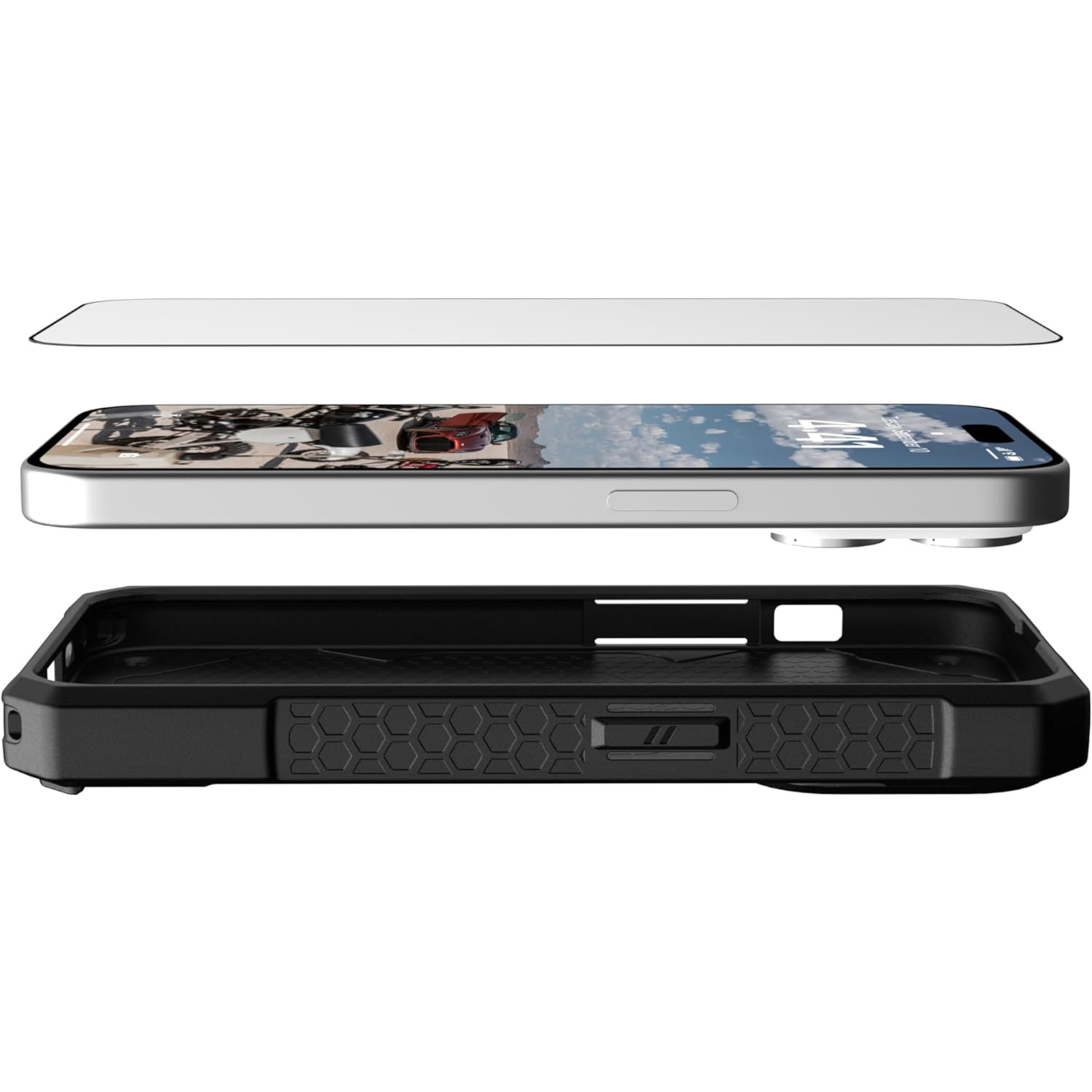 Urban Armor Gear iPhone 15 Pro (6.1") Glass Shield Plus Screen Protector
