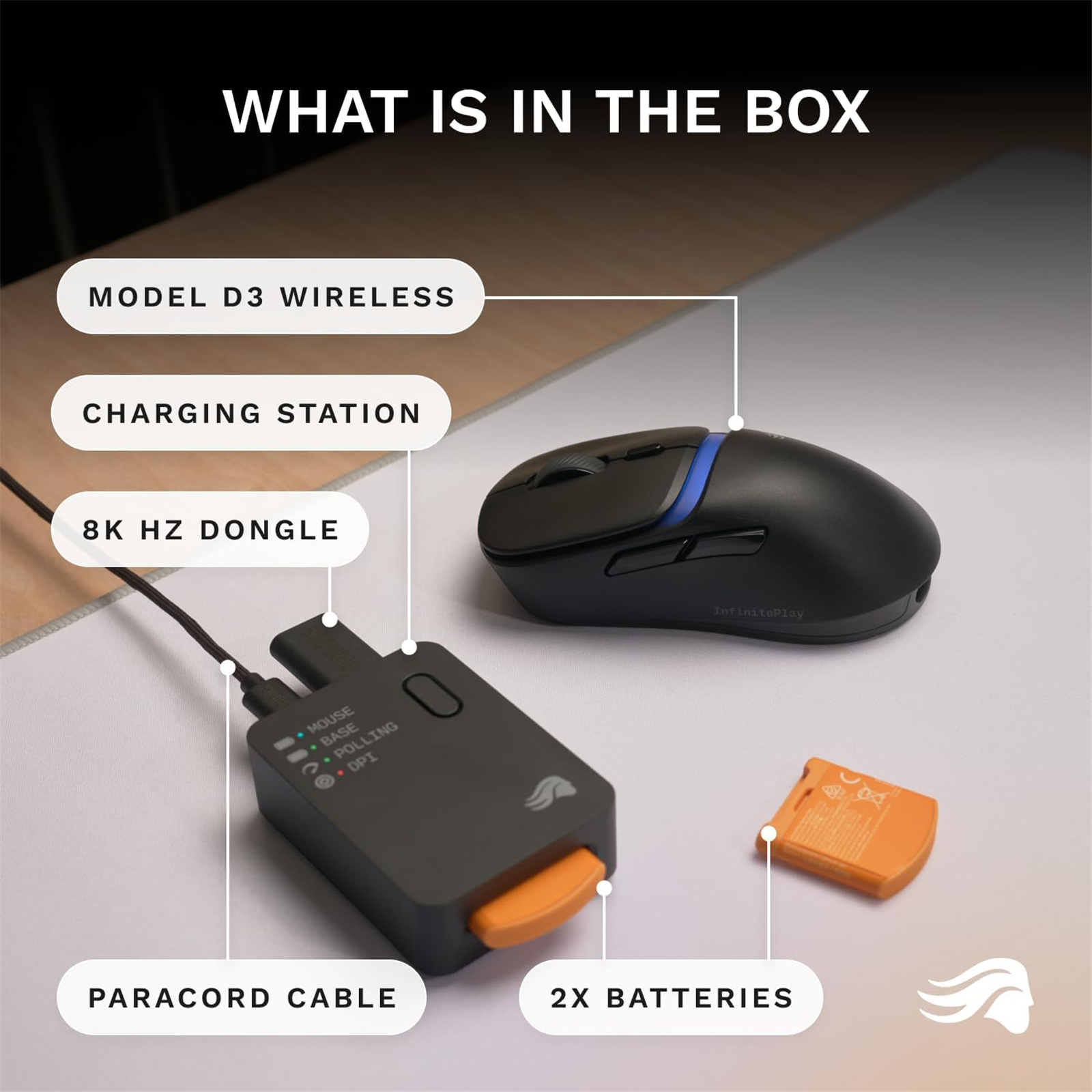 Glorious Model D 3 Wireless Gaming Mouse - Black