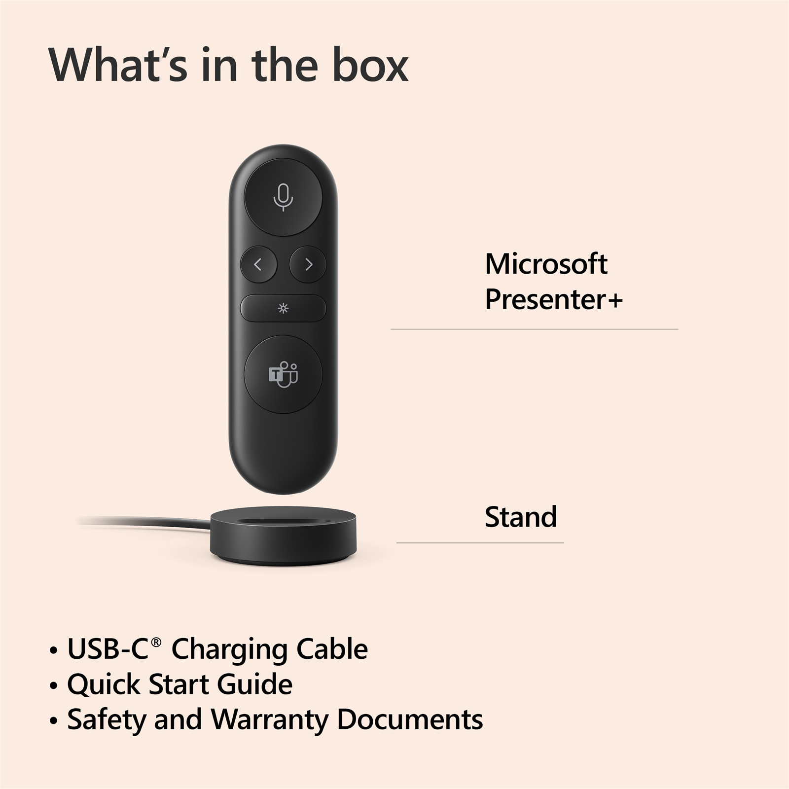 Buy the Microsoft Presenter+ Meeting Remote Wireless Matte Black