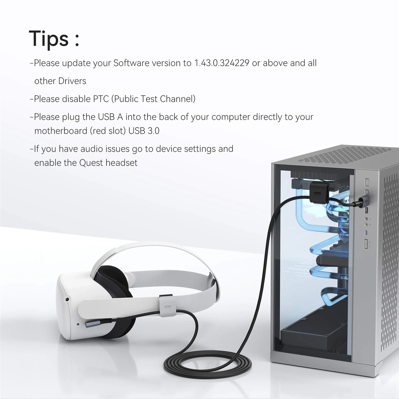Buy the Kiwi Design For META Oculus Quest 2/3/3S/ Pico 4 Link Cable ...