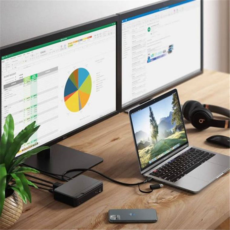 Alogic USB-C & USB 3.0 Dual FHD Pro Docking Station with 85W Power Delivery 2x HDMI - 1x USB-C - 4x USB 3.0 - 1x RJ45 - Support Apple Intel / M1 / M2 (Dual Display) / ChromeOS / Windows - 2Y Warranty