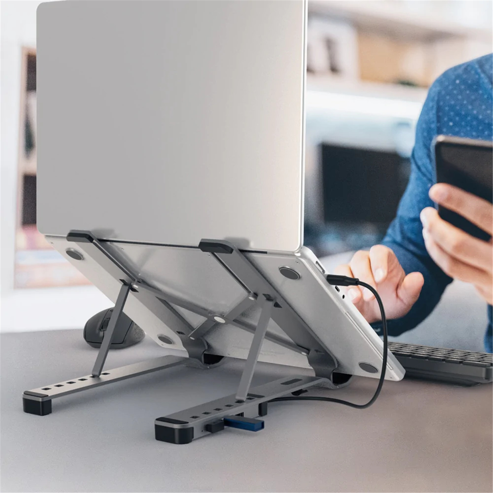 Buy the J5create Laptop Stand With 4 Port USB Hub ( JTS223 ) online