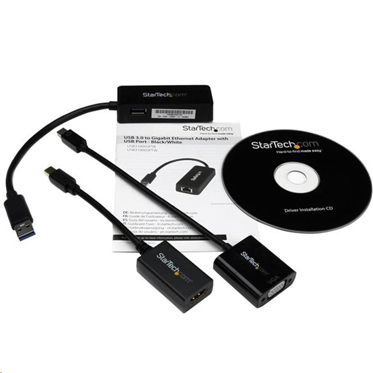 Buy The Startech 3 In 1 Accessory Kit Surface And Surface Pro 3 Vga Hdmi Gbe Mstp3mdpugbk Online Pbtech Co Nz