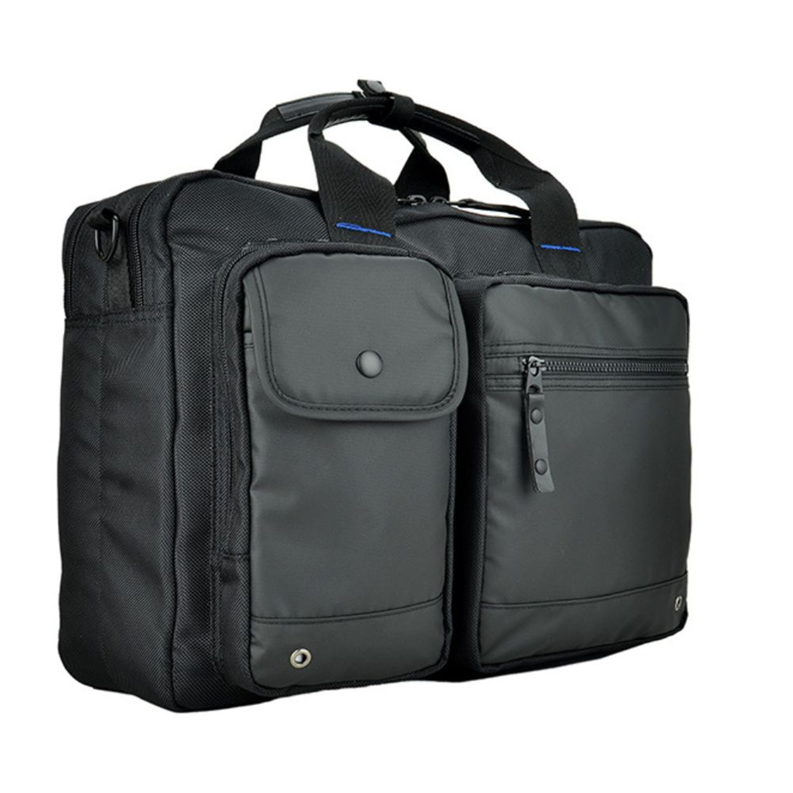 Buy the AGVA 16 RESILIENT DOUBLE ZIP BRIEFCASE BLACK ( ARE3BK ) online