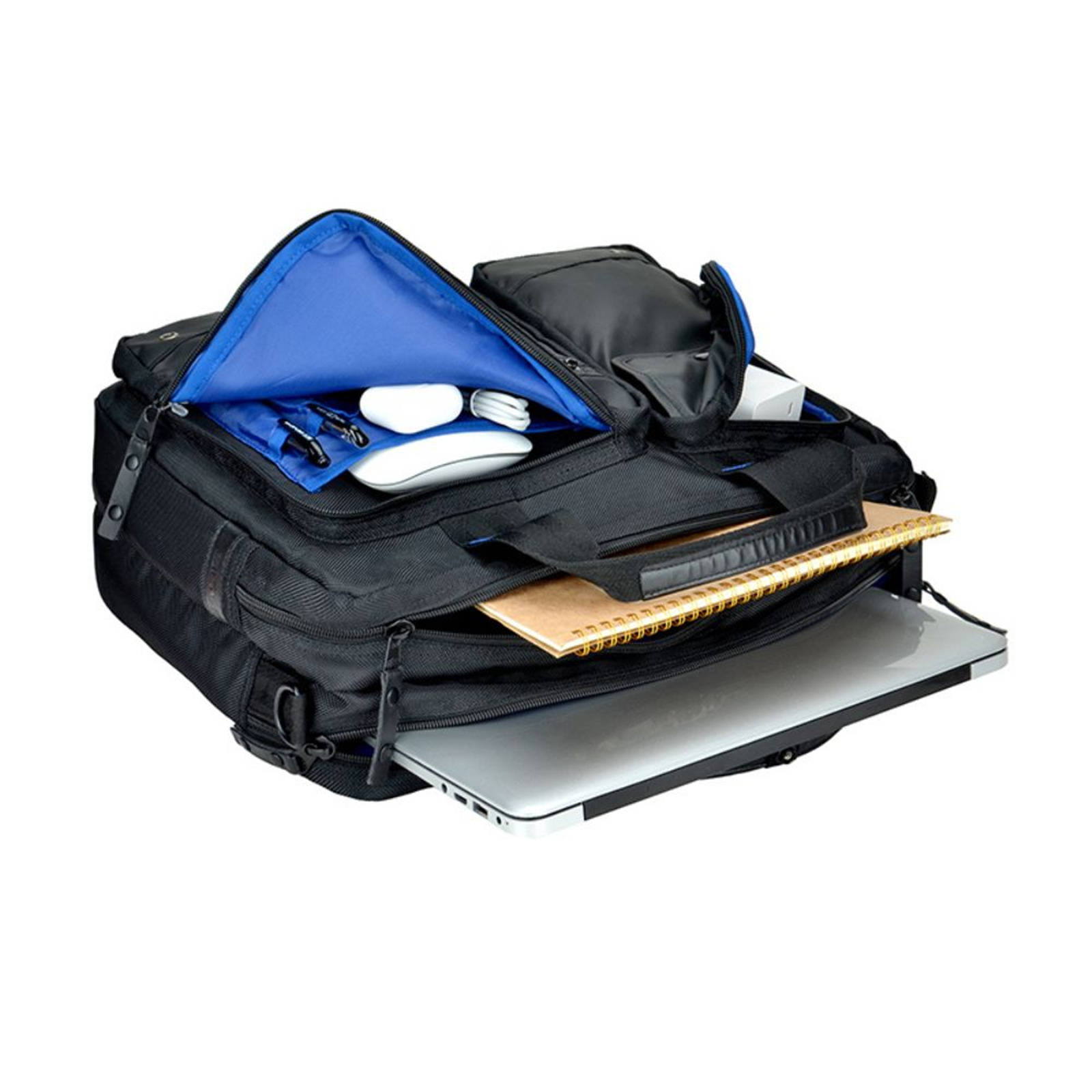 Buy the AGVA 16 RESILIENT DOUBLE ZIP BRIEFCASE BLACK ( ARE3BK ) online