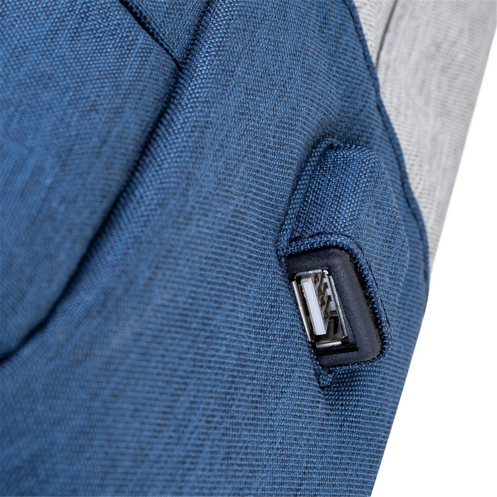 Rivacase Prater Anti-Theft Designed Backpack for 15.6"-16" Laptops - Grey / Dark Blue