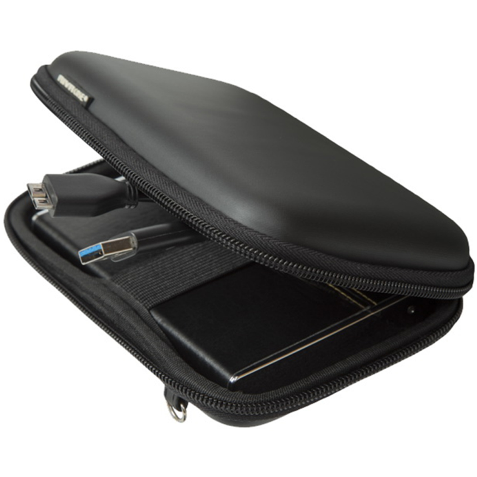 Rivacase Davos 2.5" HDD Protect EVA Case for Hard Disk Drive & Power Bank - Black Additional Inner Pockets for Accessories / Memory Cards / Cables