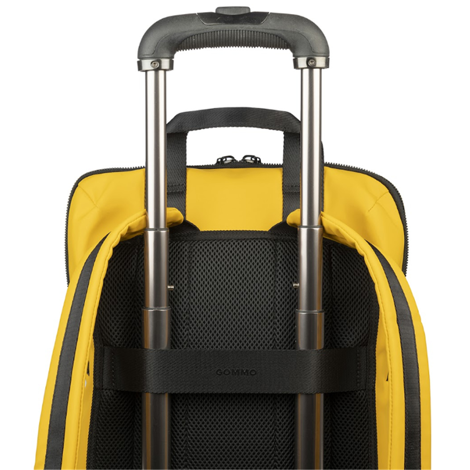 Tucano GOMMO Backpack for Laptop 15.6" Macbook Pro 16" - Yellow Rubberized Material - Breathable Mesh Back - Trolley strap
