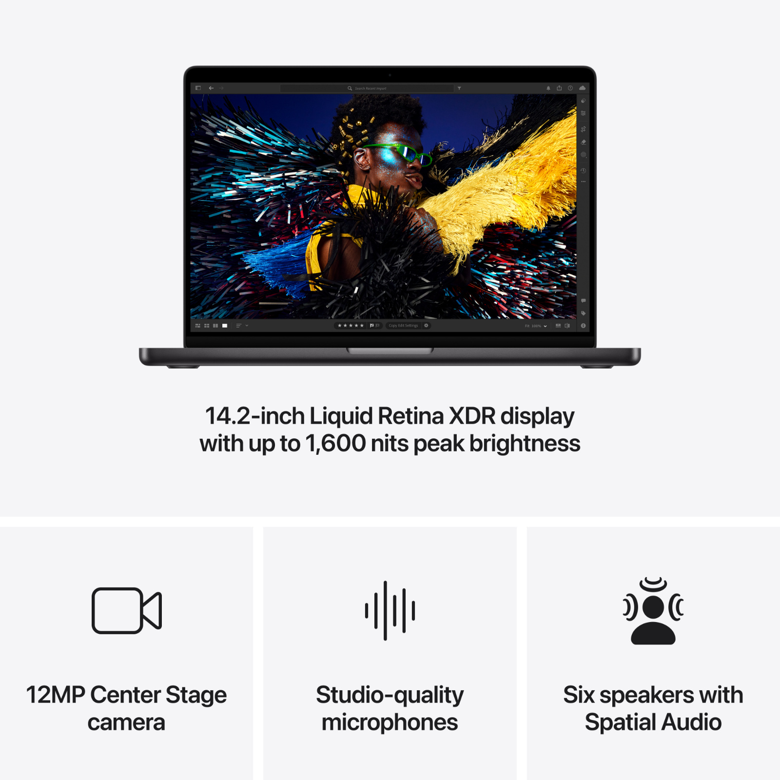 Apple Macbook Pro 14" Laptop with M4 Pro Chip - Space Black 24GB Unified Memory - 512GB SSD - 12-Core CPU - 16-Core GPU - 14-inch Liquid Retina XDR Display 70W USB-C Power Adapter