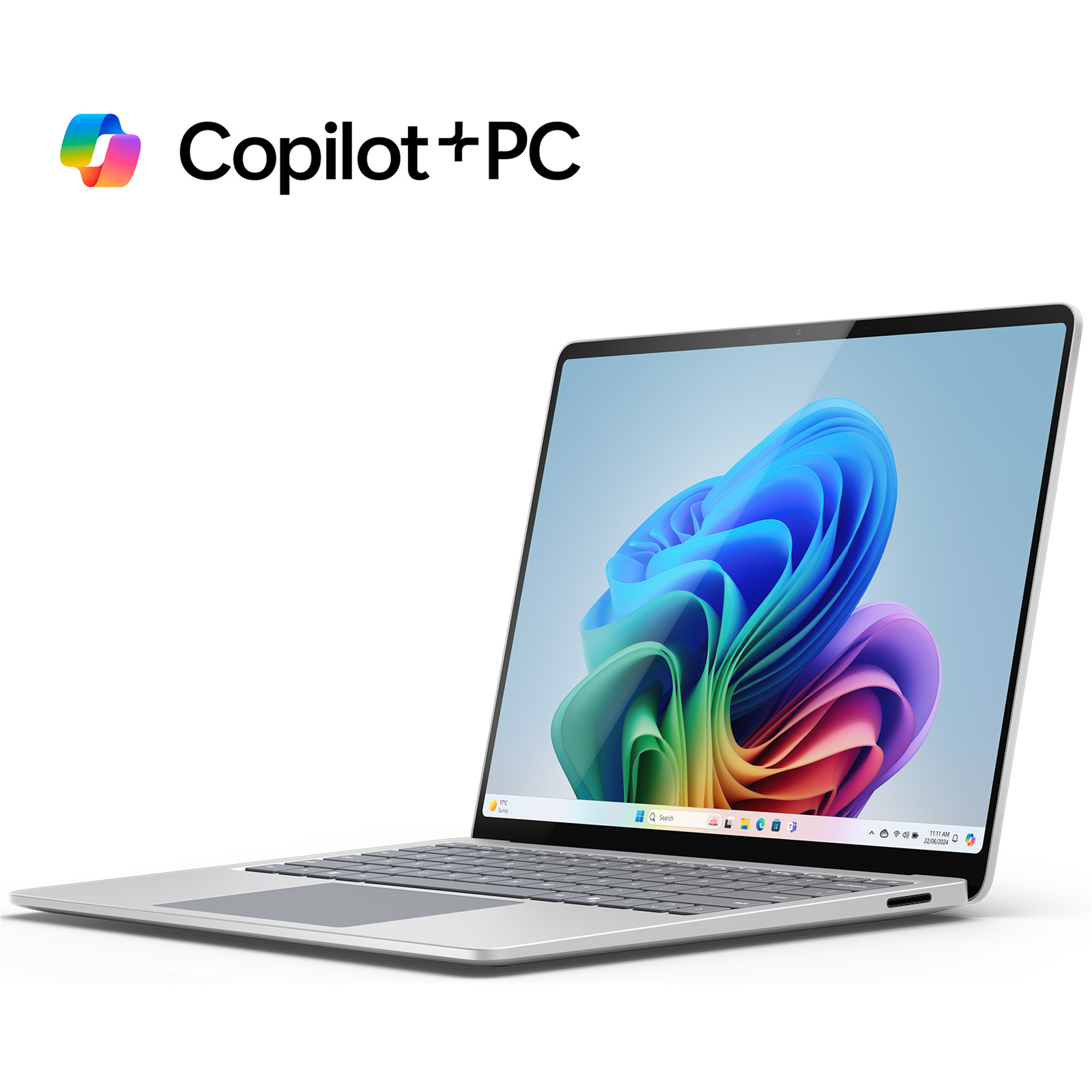 Microsoft Surface Laptop (7th Edition) Copilot+ PC - Platinum Snapdragon X Plus (10 Core) - 16GB RAM - 512GB SSD - 13.8" HDR  Touch Display  - Win 11 Home