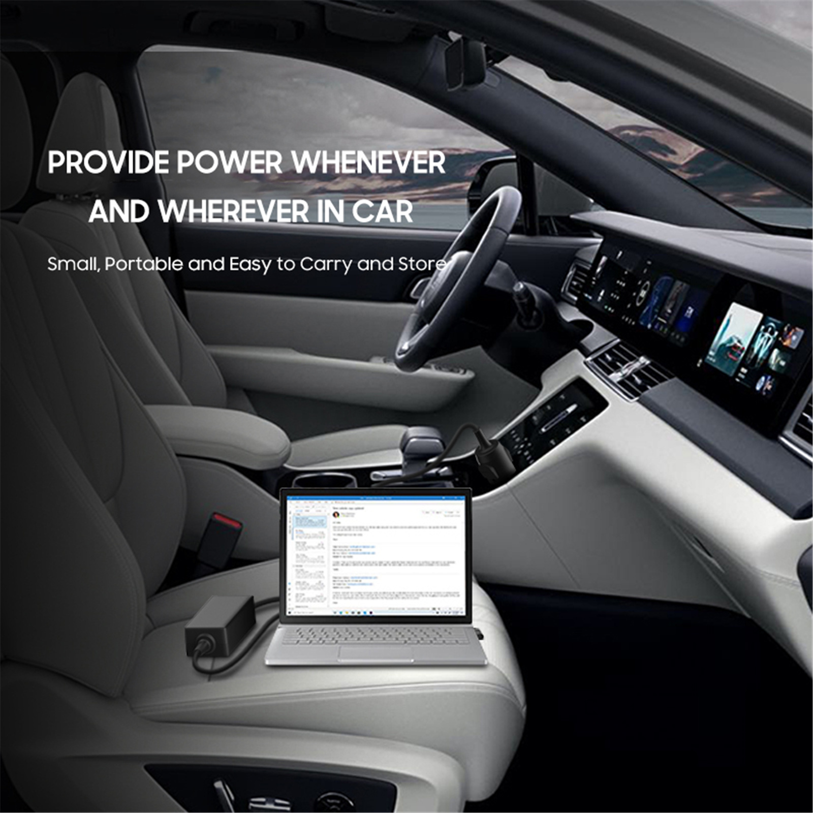 KFD 100W USB-C Laptop Car Charger 12V-24V Compatible With Macbook , Asus, Acer, Lenovo, HP, Dell, Toshiba, Tablets & Smartphone