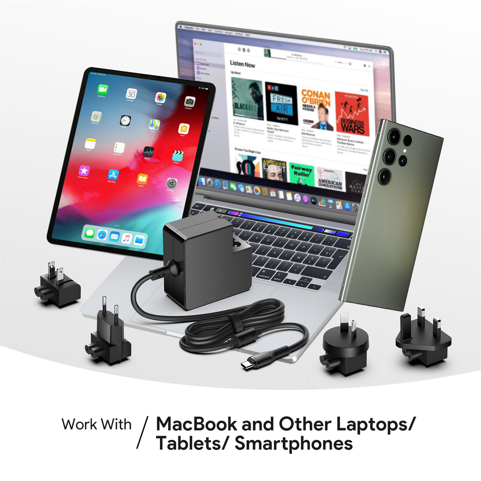 Buy the KFD Universal Laptop Travel Pack Power Adapter/PD Charger 45W