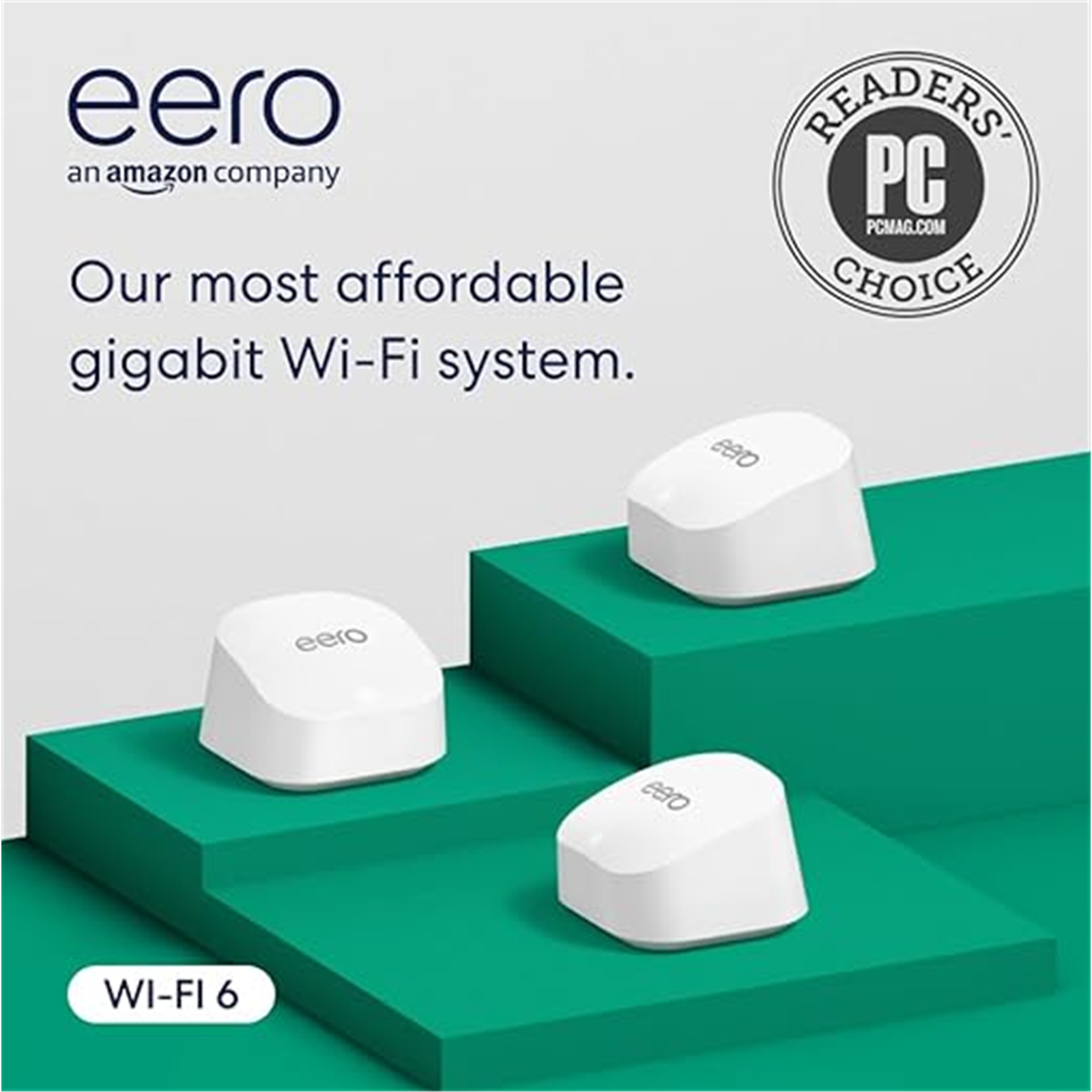 Buy the Amazon eero 6+ (AX3000) Dual-Band WiFi 6 Mesh System with