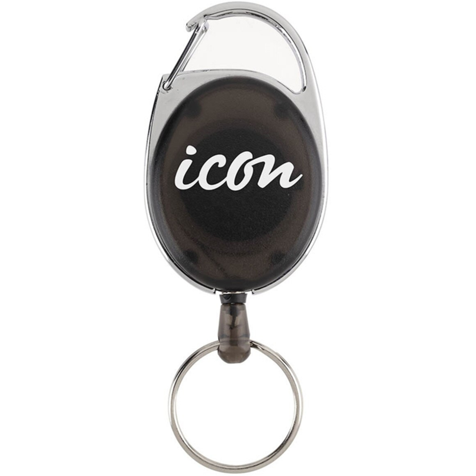 Buy the Icon Retractable Snap Lock Key ID Card Holder Charcoal