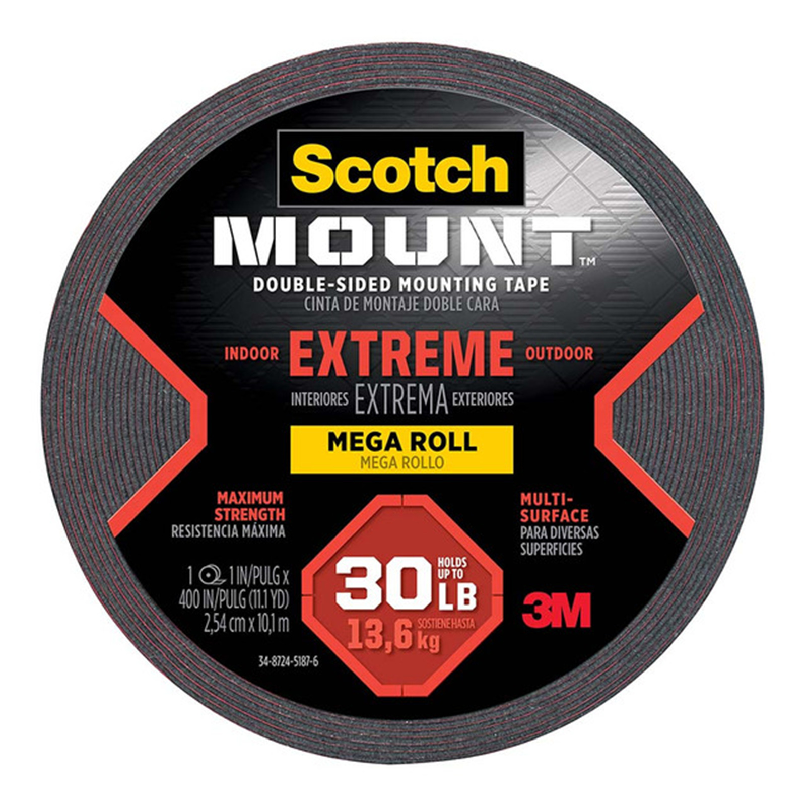Buy the 3M 70009113831 Scotch Extreme Mounting Tape 414HL Mega Roll 2