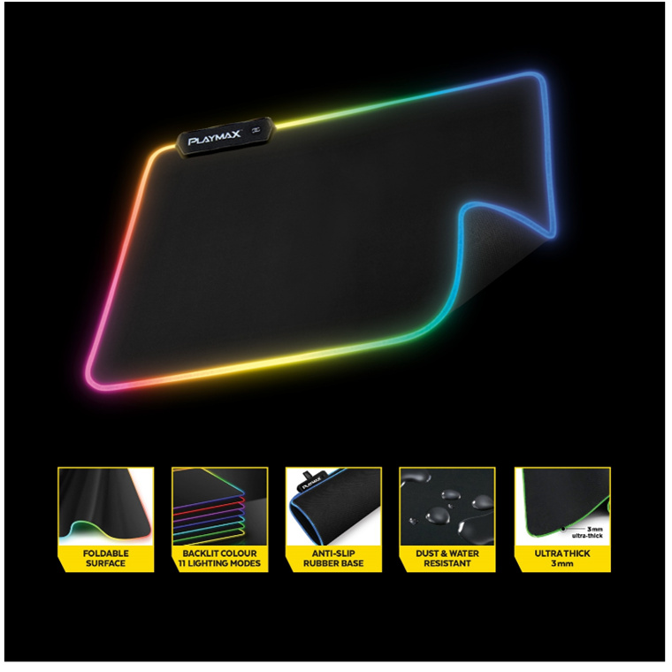 Buy the Playmax Surface X1 RGB Gaming Mouse Pad 300mm x 400mm