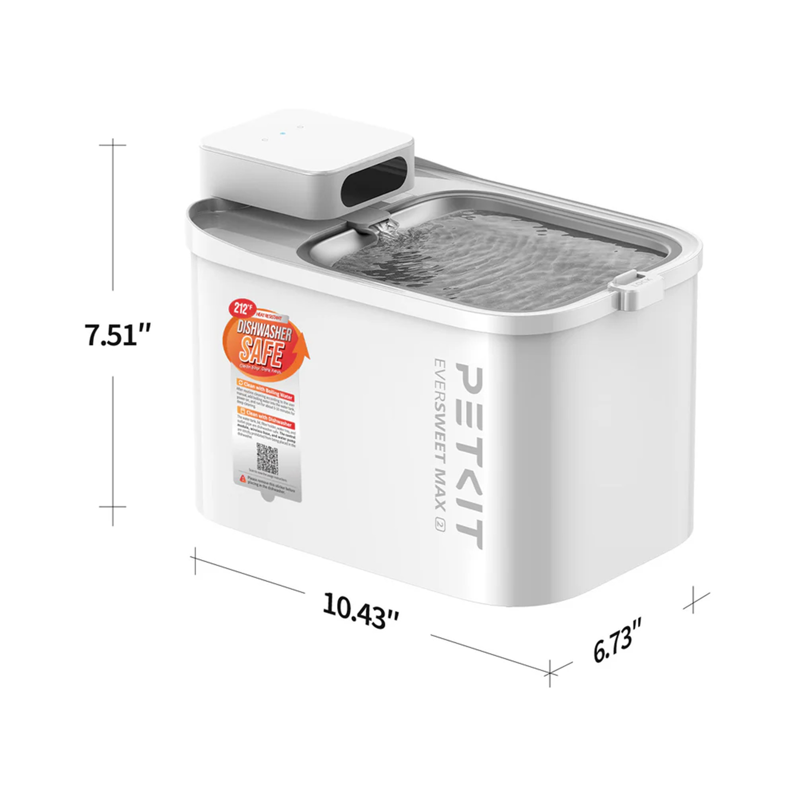 Petkit Eversweet MAX 2  (UVC) Smart Pet/Cat/Dog Cordless Water Fountain 3L Large Capacity,Smart App Monitoring,Fresh Water in Multiple Modes, Quietly & Easy to Clean, 83 days of cordless battery life