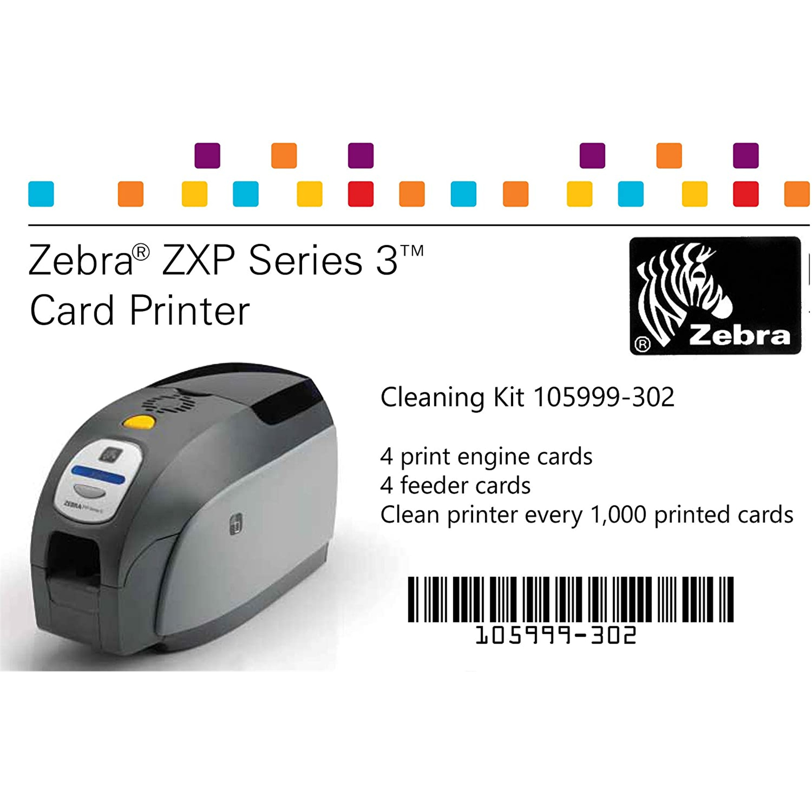 Buy the Zebra 105999302 Cleaning Card Kit 4 print engine cleaning