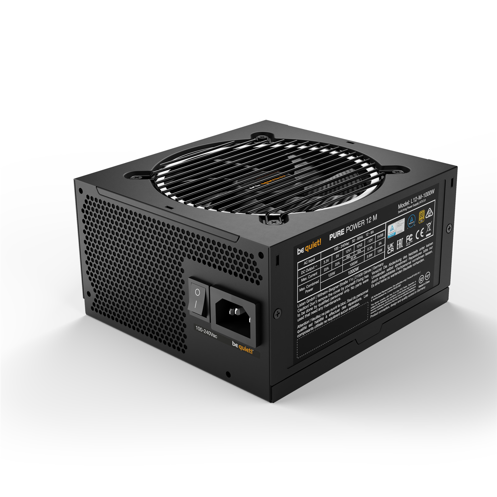 Buy the be quiet Pure Power 12 M 1000W Power Supply 80 Plus Gold ATX